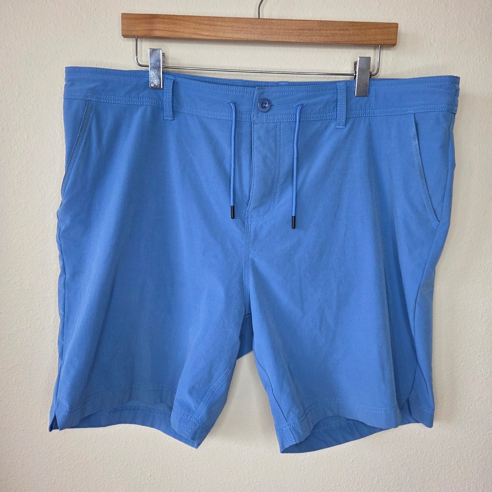 Flomotion Mens Hybrid Walk Shorts Blue Size 40 Stretch Quick Dry Surf Casual